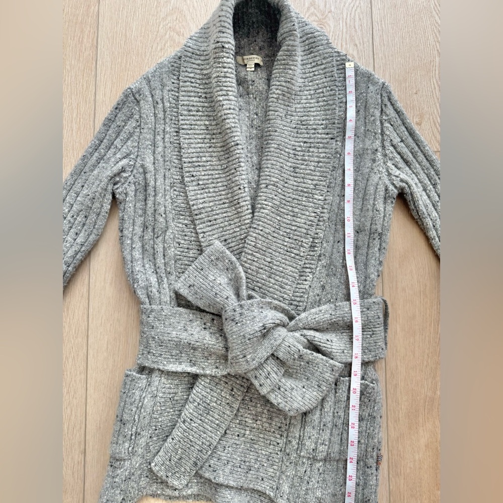 BURBERRY Women’s Wrap Sweater Tie-Waist Cardigan (Size S) - Picture 9 of 12